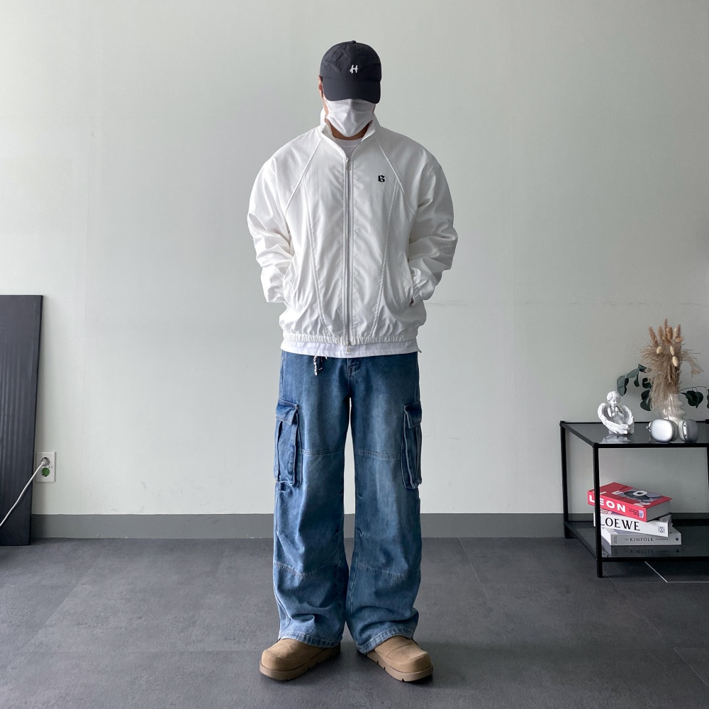 러닝바람막이 오버핏 절개 런닝 투웨이 윈드브레이커 - 상세 이미지 5