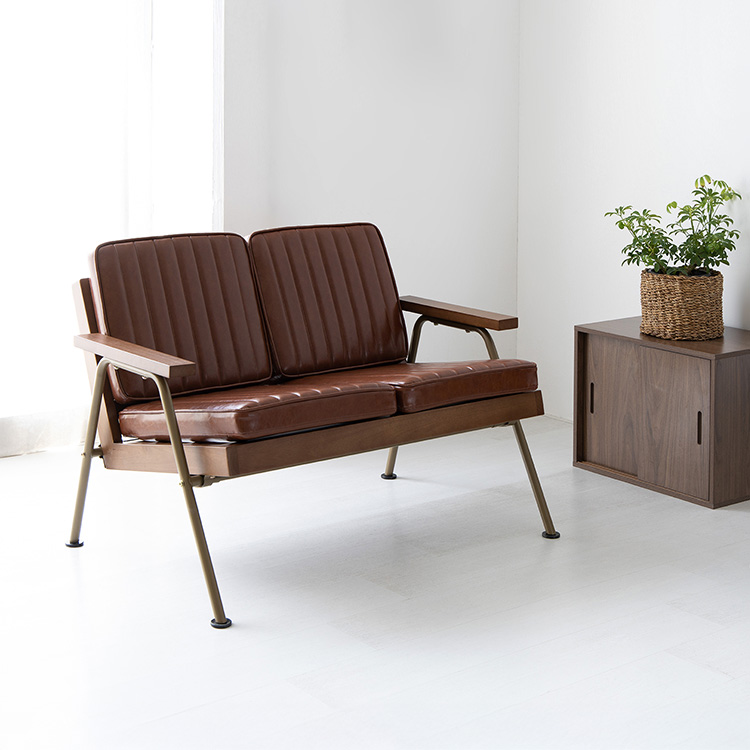 네르센 소파 2인 YN131 브라운 2667.4888, 2인용