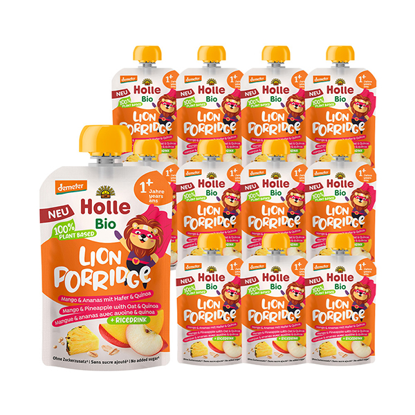 [홀레] 유기농 오트밀 퓨레 12개 세트 - 라이언 포리지 (이유식)