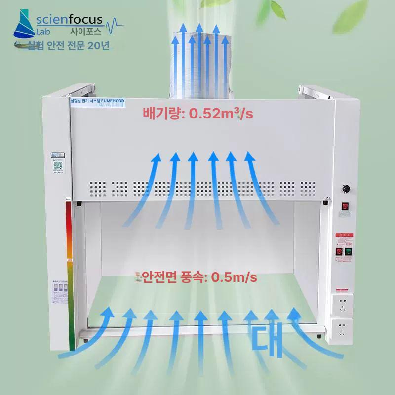 흄후드 클린벤치 실험실 크린벤치 환기 배기장치 연구실 65x65x100 테이블형 F8-T65 - 상세 이미지 3
