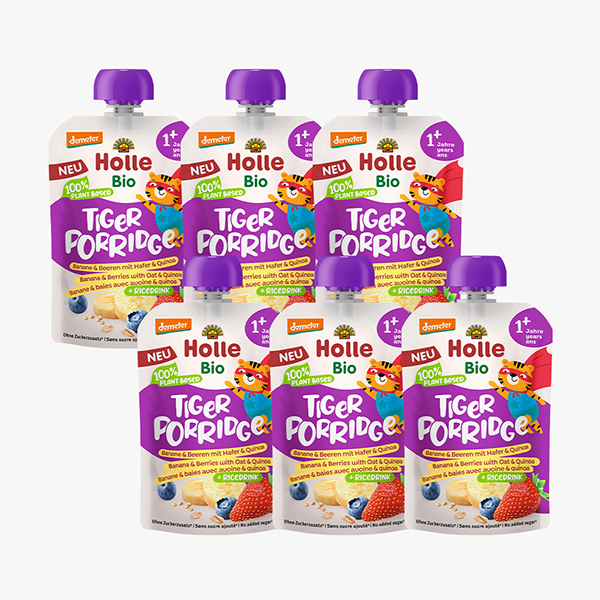 [홀레] 유기농 오트밀 퓨레 6개 세트 - 타이거 포리지 (이유식)