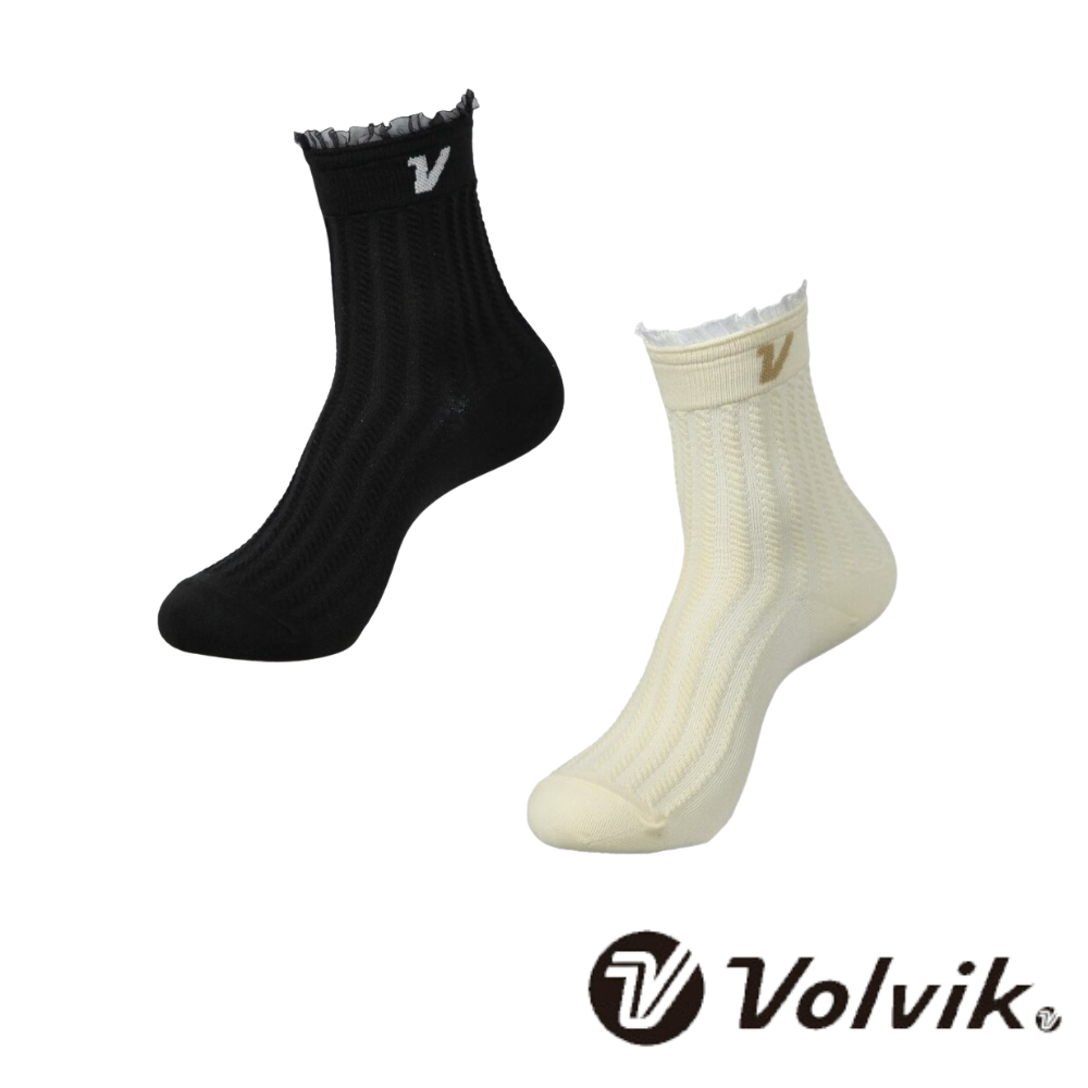 볼빅 여성 골프 양말 중목 프릴 운동양말 골프양말 VLAOP803 - 상품 이미지