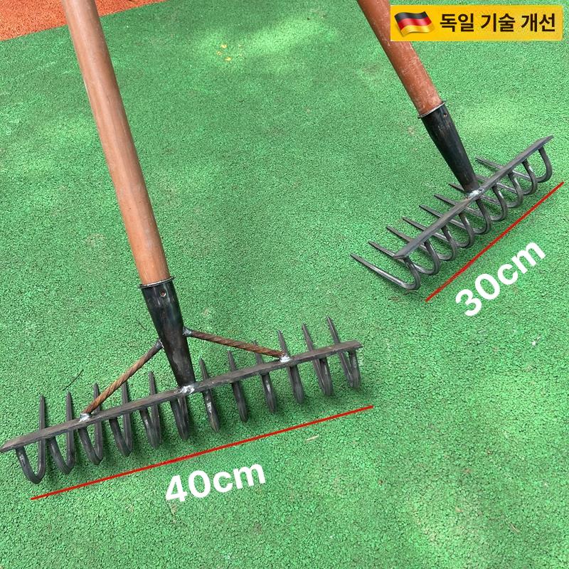 낙엽 삼지창 곡괭이 스파이크 끌개 밭고랑 갈고리 9개 이빨 손잡이없음 - 상세 이미지 4