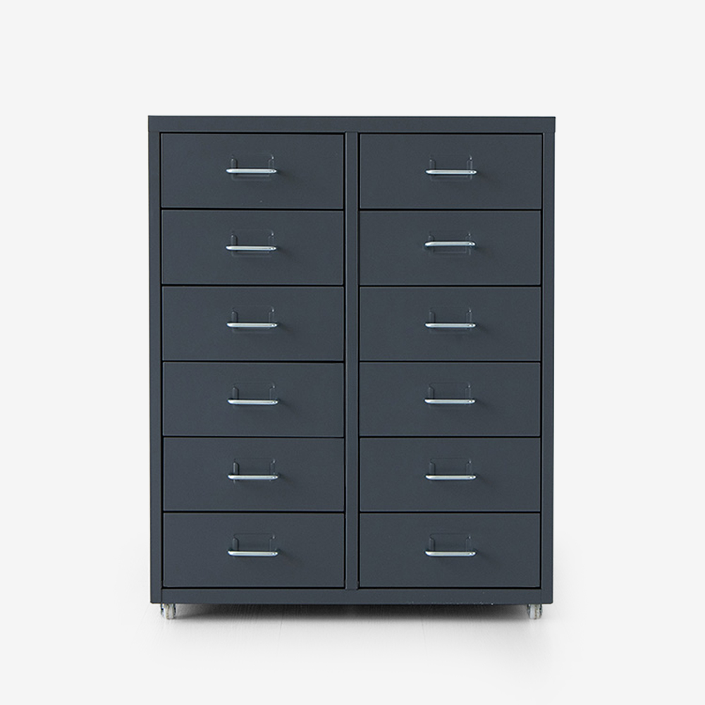 피하 서랍장 12칸 544x410x685mm, 6단, 다크그레이 6658.4656 - 메인 이미지