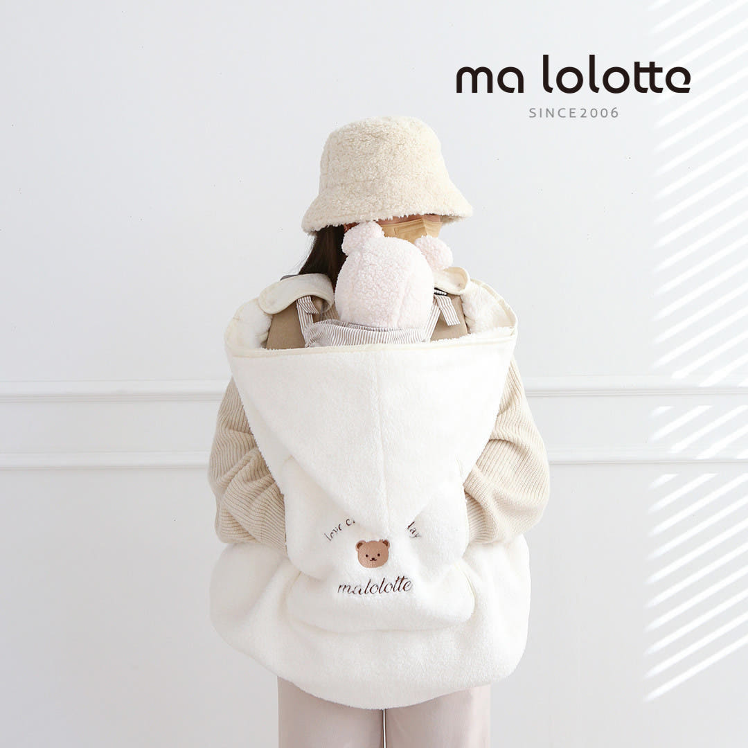 [마롤로뜨] 아기띠 워머 뽀글이 극세사 아기망토 바람막이 담요 겨울 사계절 포함