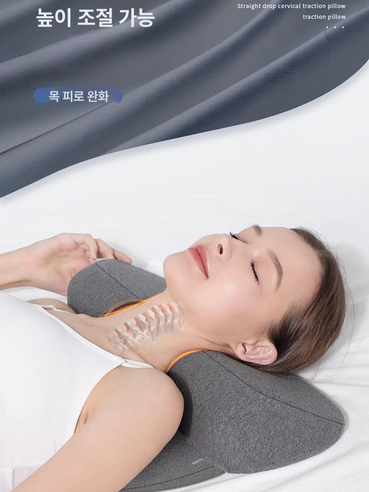 메모리폼 메모리 여행 휴대용목베개 용목베개 사무실 차량용 접히는 기내목베개 엘레강트그레이스페이스밤숯메모리폼싱글 3-11cm - 상세 이미지 3
