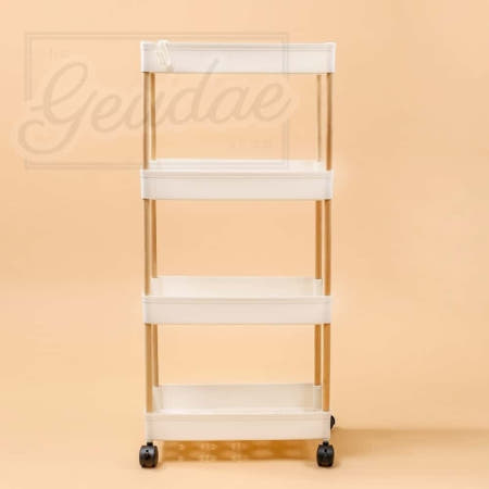 별별샵협력사 그대여 4단 슬림 이동식 틈새선반 주방선반 틈새수납장 선반장