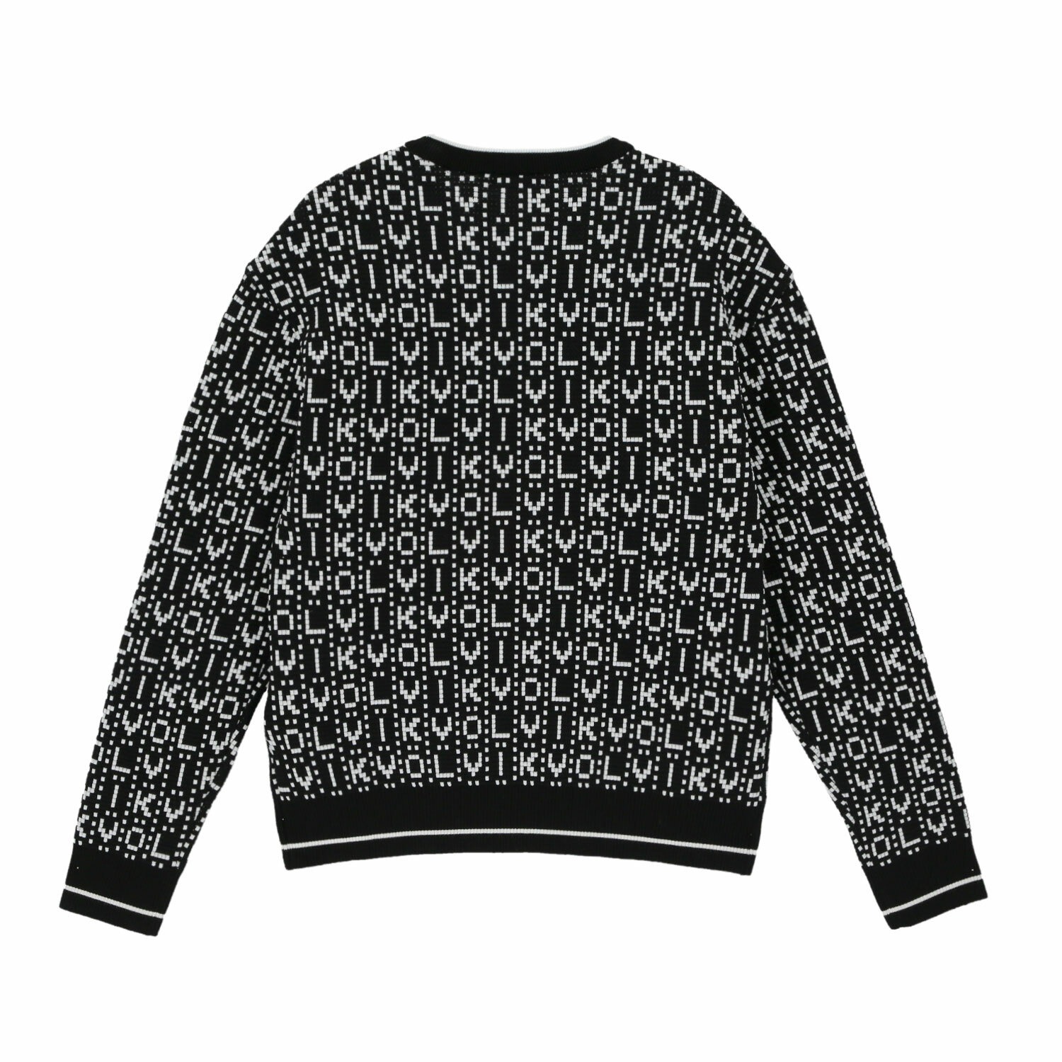 볼빅 골프웨어 여성골프웨어 여성골프니트 티셔츠 간절기 로고 패턴 라운드 긴팔 상의 VLKTP902 - 상세 이미지 3