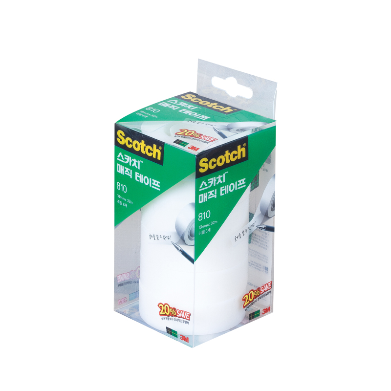 3M 스카치 매직테이프 세이빙팩 810R-6(18X32) - 상품 이미지