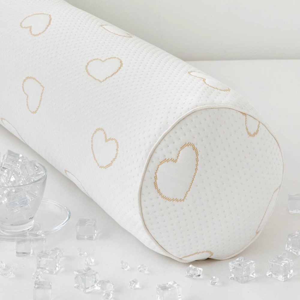 바디필로우 대형 원형 롱쿠션 안고자는 긴베개 듀라론쿨 냉감-러브, 100cm