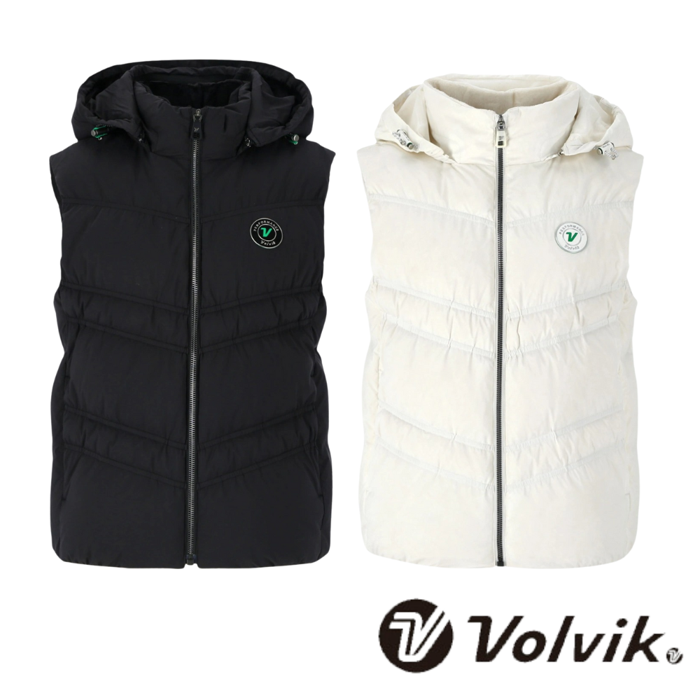 볼빅 골프웨어 여성골프웨어 여성 골프 조끼 경량 패딩 후드 셔링 간절기 베스트 상의 VLDWP902 - 상품 이미지