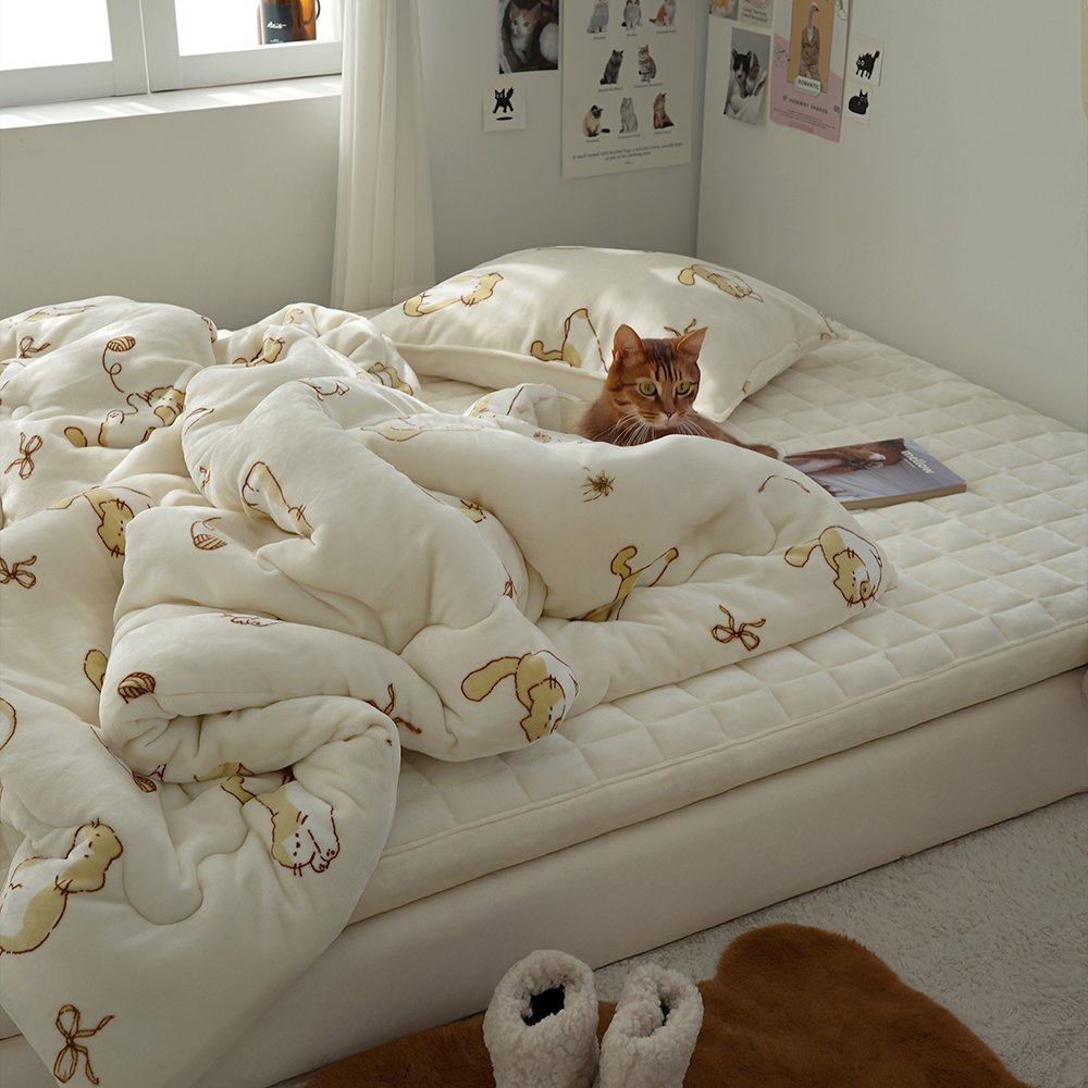 세상따뜻 발열 그래핀 밍크 극세사 이불 세트 겨울 이불 세트