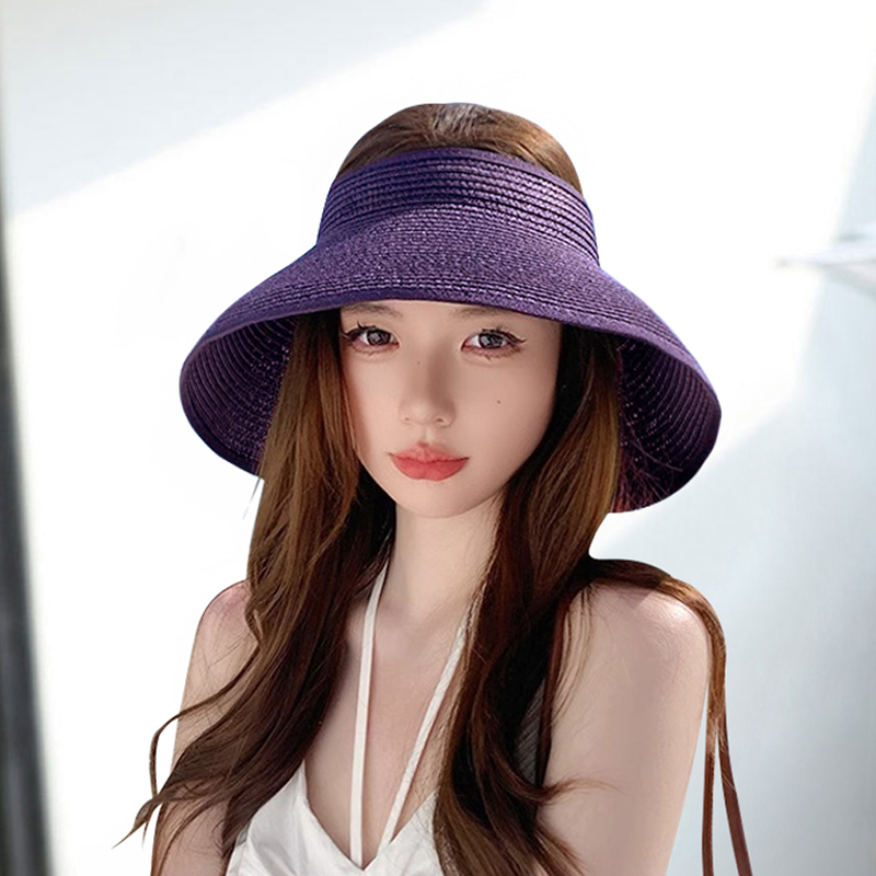 물놀이 피크닉 야외 여성 패션모자 와이드 리본 돌돌이 썬캡 - 상세 이미지 5