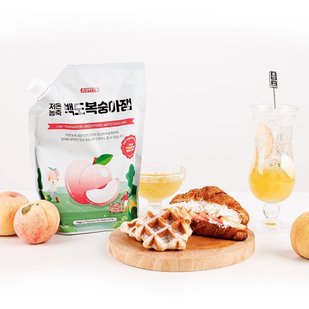 쥬피터 저온농축 과일 백도복숭아 잼 1kg - 상세 이미지 2