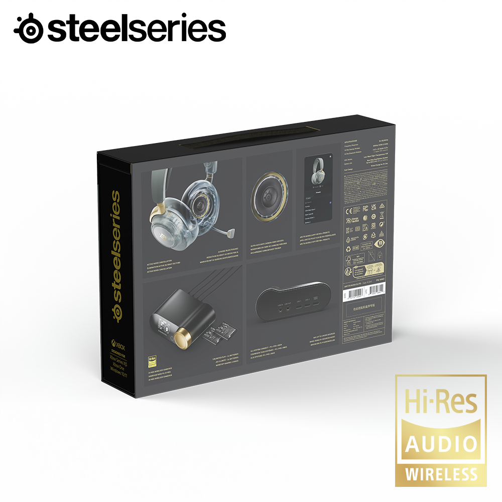 [거치대/배터리팩 증정] 스틸시리즈 Arctis Nova Elite 무선 게이밍 헤드셋 세이지/골드 대표 이미지