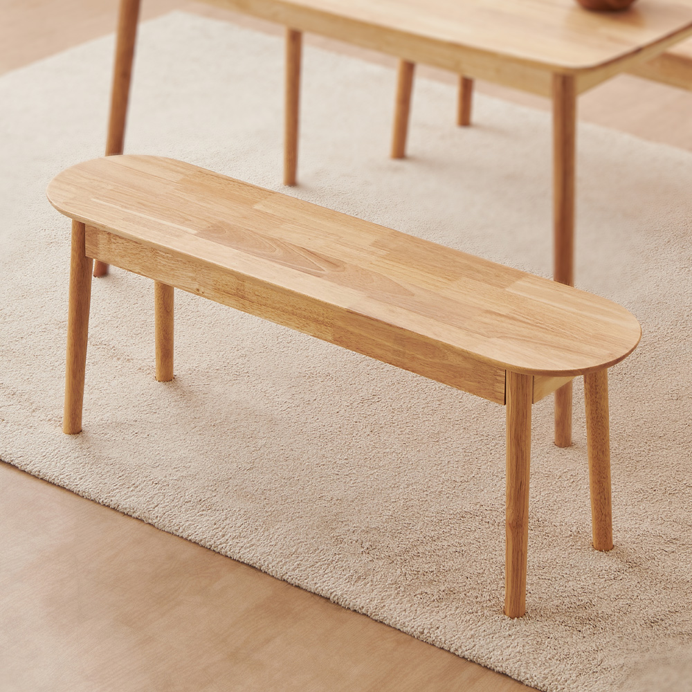 동서가구 로든 고무나무 원목 벤치 의자 DF926720