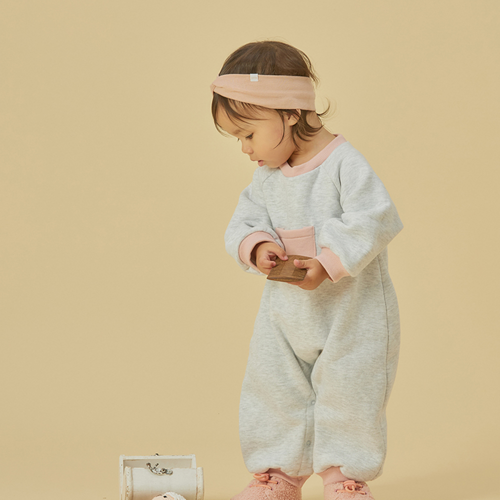 빌리 마를린 기모 점프수트-베이비핑크 (6m~12m) - 상세 이미지 2
