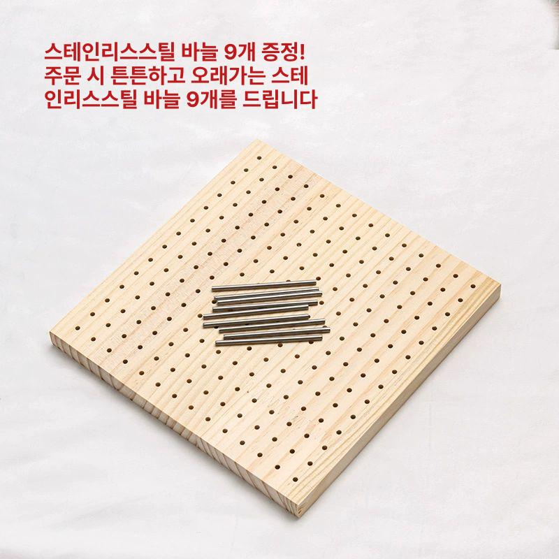 블로킹 크로셰 뜨개질 뜨개 고정 위치판 뜨게 재봉도구 플레이트 크로쉐 바늘 나무판 소나무 정사각형 10x10cm 9개 - 상세 이미지 3