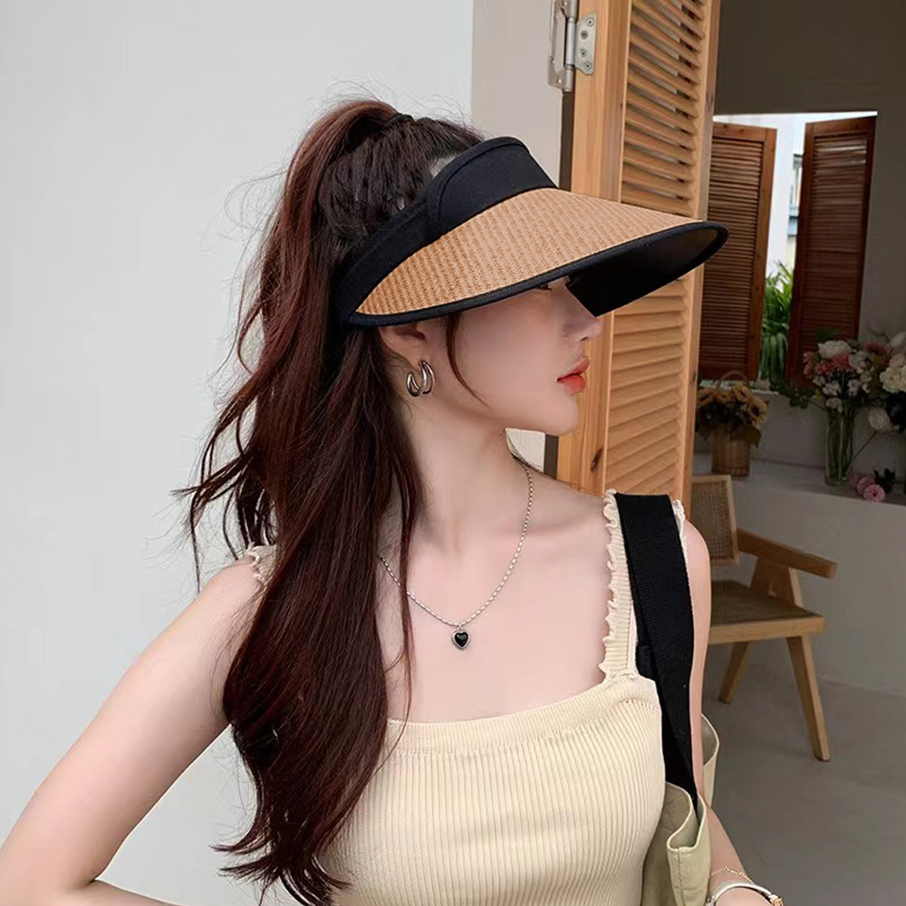 여성 바캉스 밀짚 모자 라탄 나뭇잎 썬캡 이미지 8