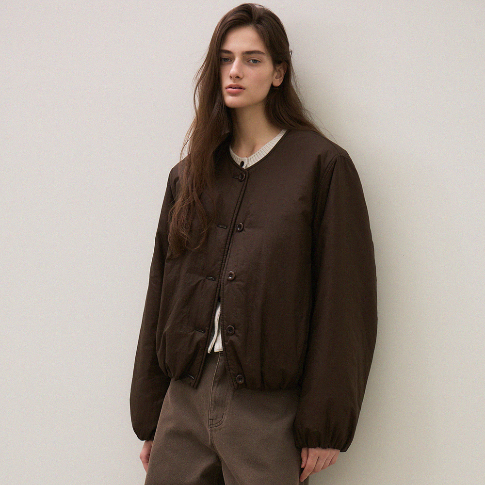 balloon padded jacket (brown) - 상품 이미지