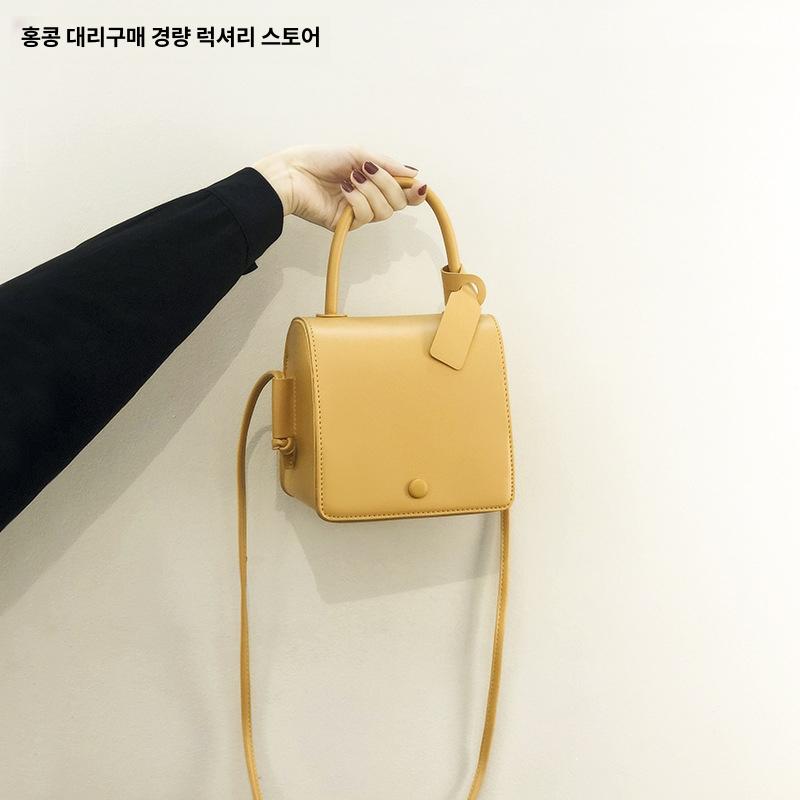 가방 여성크로스백 정통 틈새 미니백 디자인 휴대폰가방 비스킷 블랙 블랙 - 상세 이미지 3