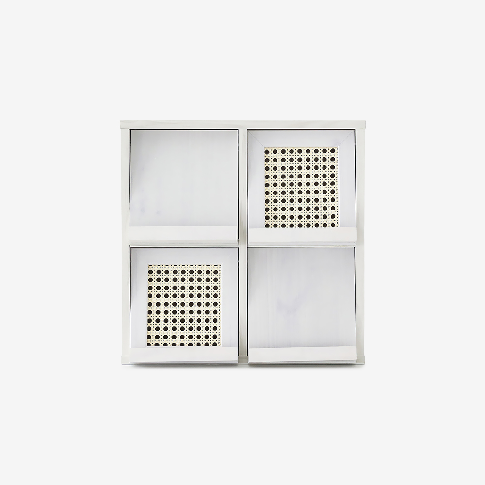 벤탄 미니수납장 4문 NFM4242RT 420x200x420mm, 2단, 화이트파인베니어 1052.2024 - 메인 이미지