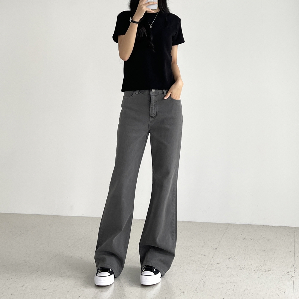 여성면바지 히든밴딩 스판 부츠컷 봄 가을 크림색 그레이 브라운 라드피그먼팬츠 - 상세 이미지 2