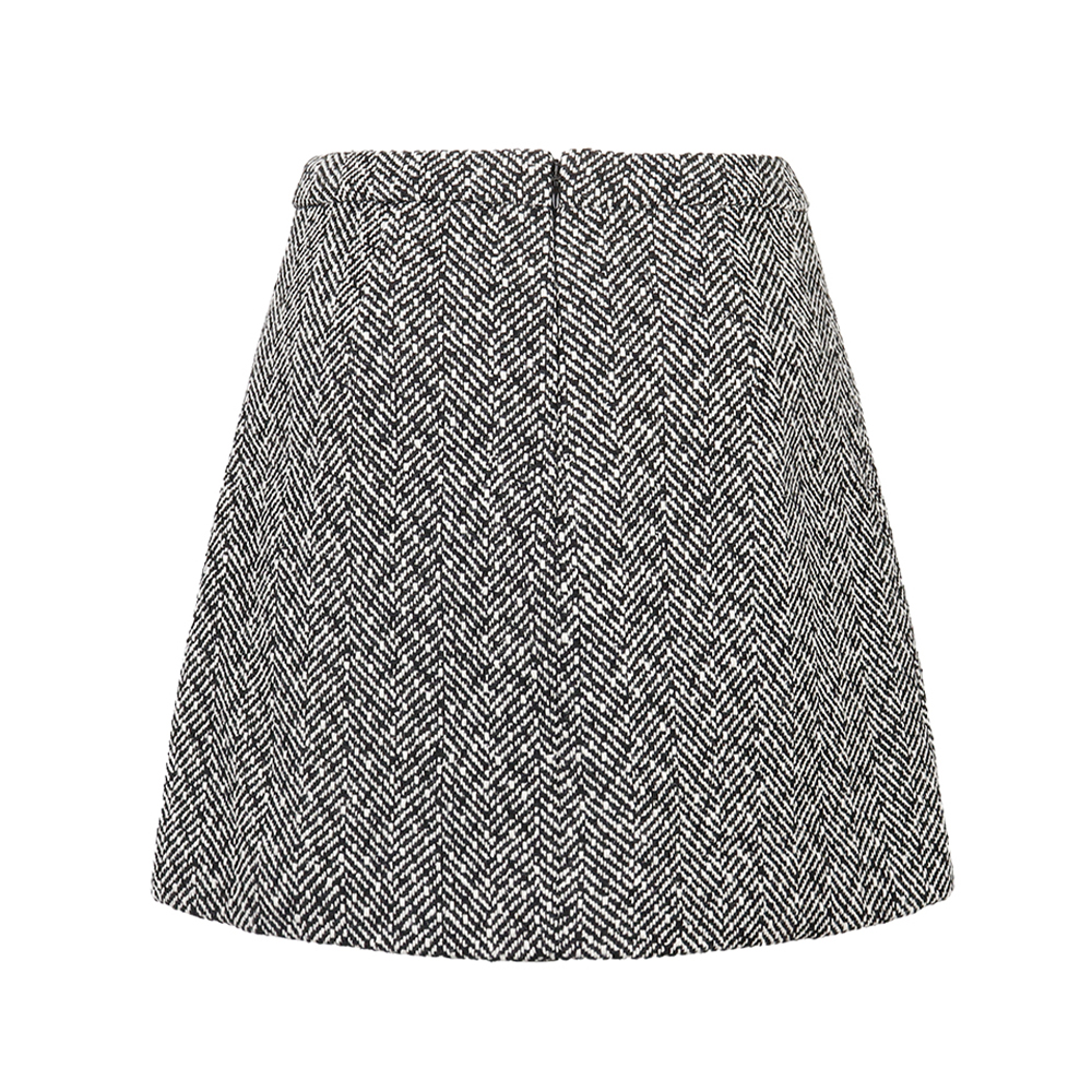 셀프포트레이트 여성 블랙 헤링본 미니 스커트 AW24-052SK-B - 상세 이미지 2