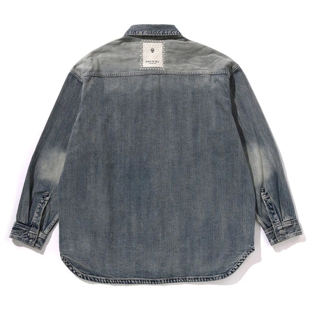 베이프 셔츠 SHASHIKO PATCHWORK SHIRT 1L70-131-304 - 상세 이미지 4