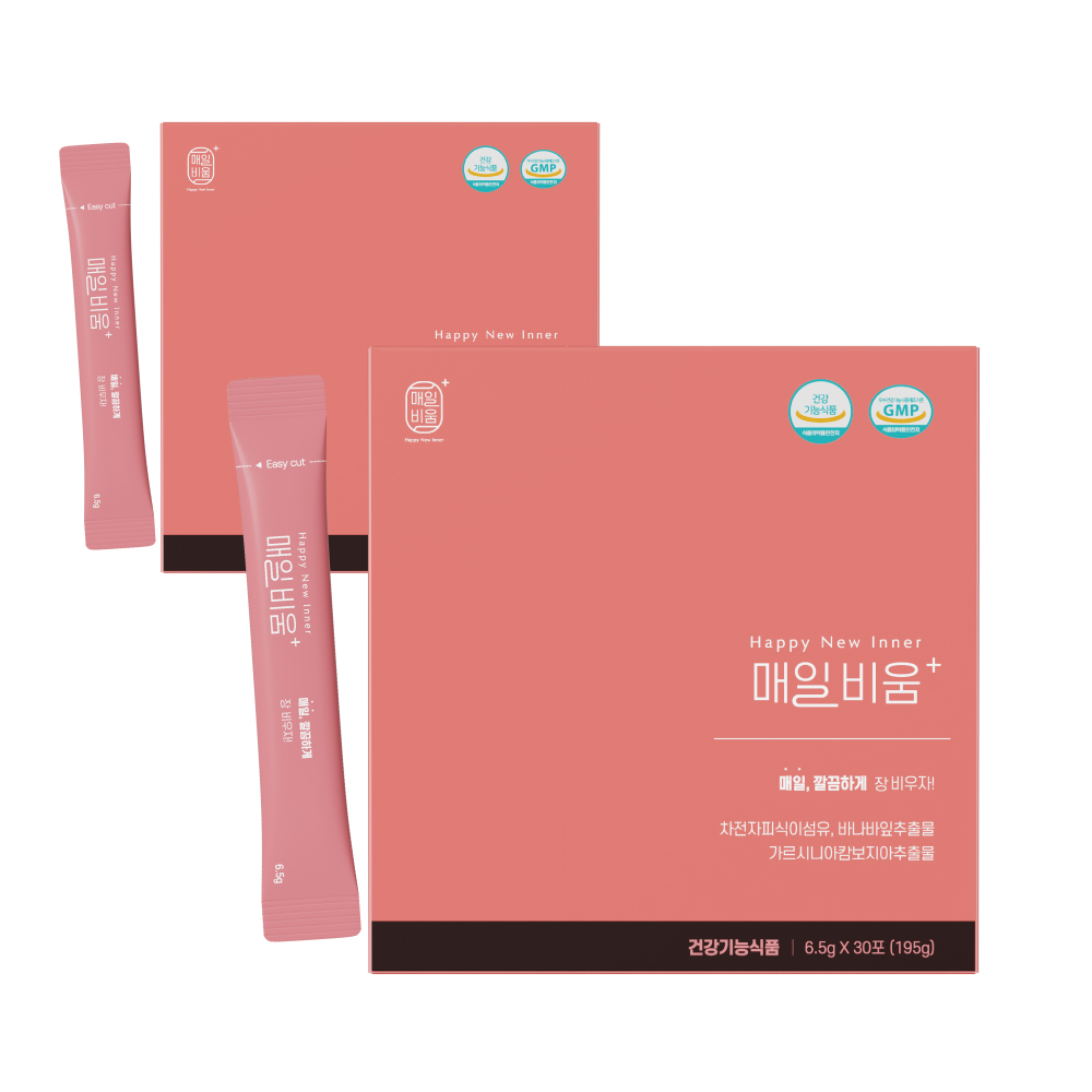 엘피지오 매일비움 플러스 차전자피 식이섬유 가르시니아 변비 혈당 다이어트 6.5g, 60개 - 메인 이미지