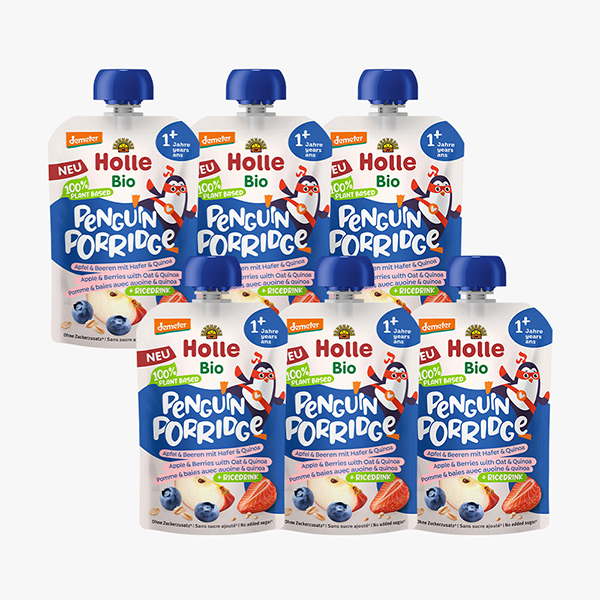 [홀레] 유기농 오트밀 퓨레 6개 세트 - 펭귄 포리지 (이유식)