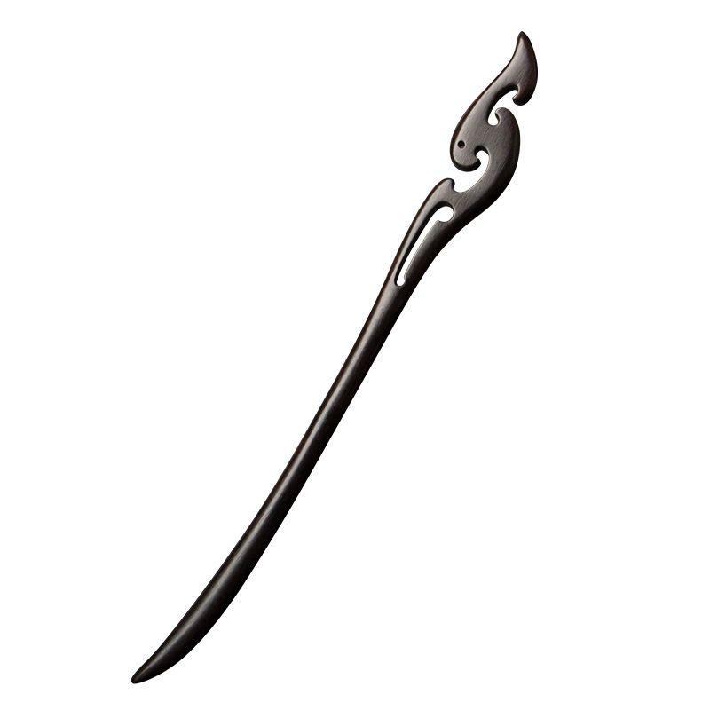 블랙에보니 나비 장식 헤어스틱 전통 비녀 나무 머리핀 블랙에보니 스카이 브랜치 23cm - 상품 이미지