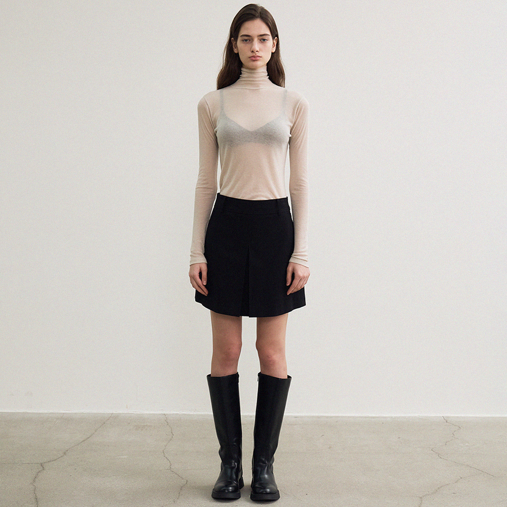 wool turtle-neck top (ecru) - 상품 이미지