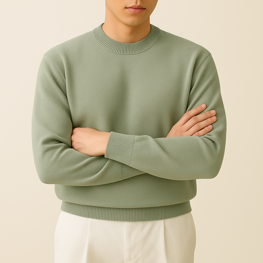 LAINE 남자니트 가을 오버핏 워셔블 LOGAN 니트 멜론, M (95-100) - 상세 이미지 5