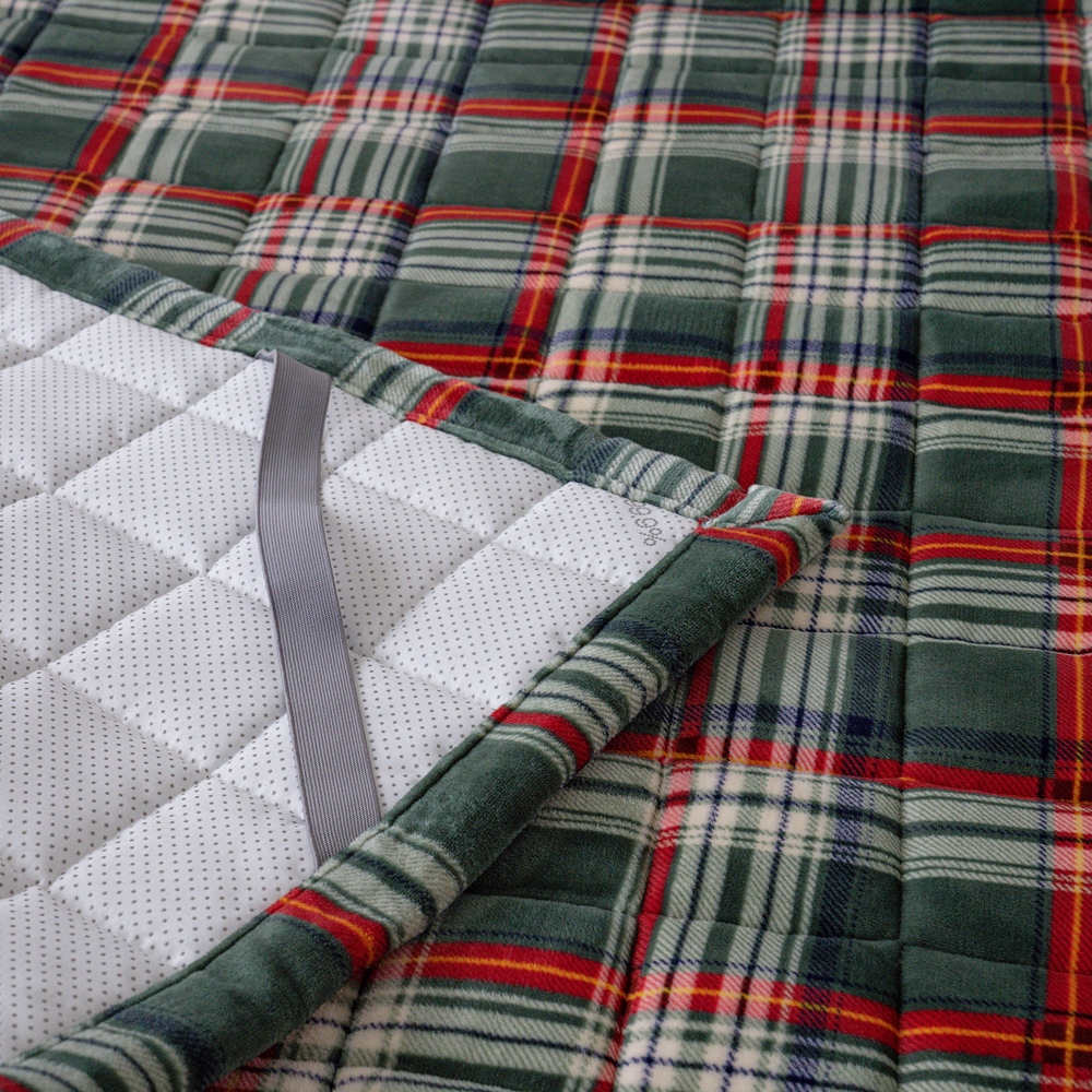 나라데코 밍크 극세사 체크 따뜻한 겨울 밴딩 침대패드 SS