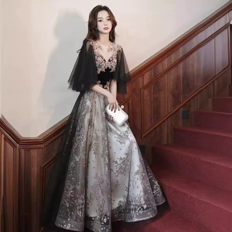 연주드레스 단체복 연주복 공연 합창 드레스 이브닝 - 상품 이미지