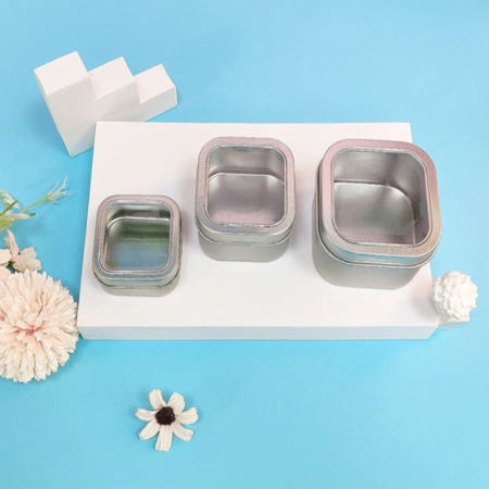 사각 투명 틴 케이스 심플정리통 다용도수납 보관상자 철제수납함 소품보관