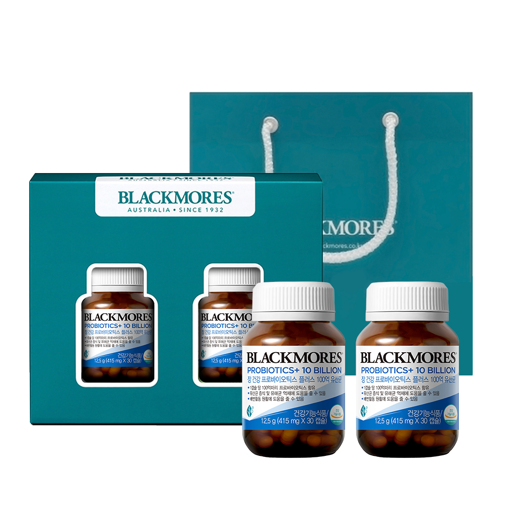 블랙모어스 프로바이오틱스 호주 임산부유산균 남성여성유산균 100억유산균 2병 선물세트 제품 이미지