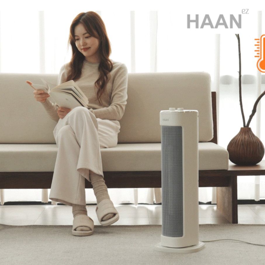세로 일자형 온풍기 타워형 온풍기 타워 팬 온풍기 슬림 난방기 - 상품 이미지