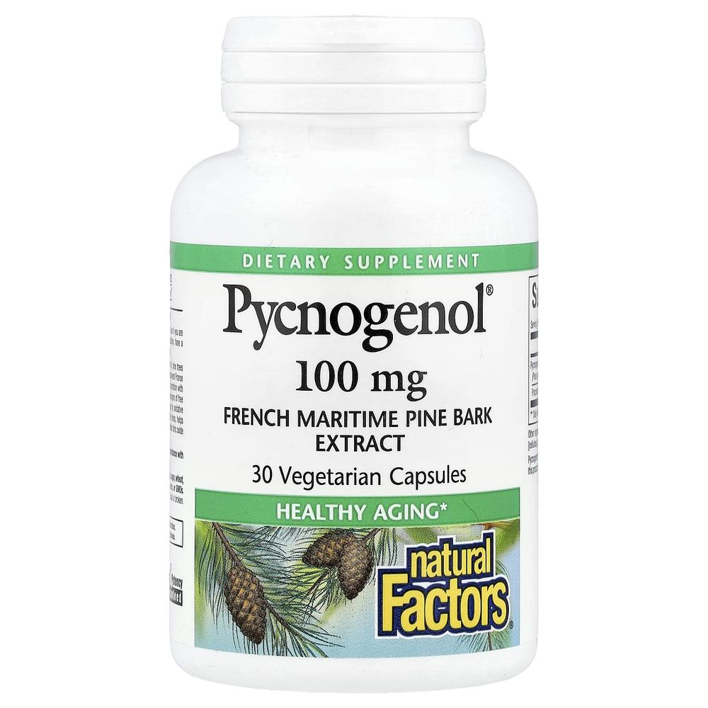 네츄럴팩터 피크노제놀 프랑스 해송 소나무 껍질 추출물 100mg Pycnogenol 30정 - 상품 이미지