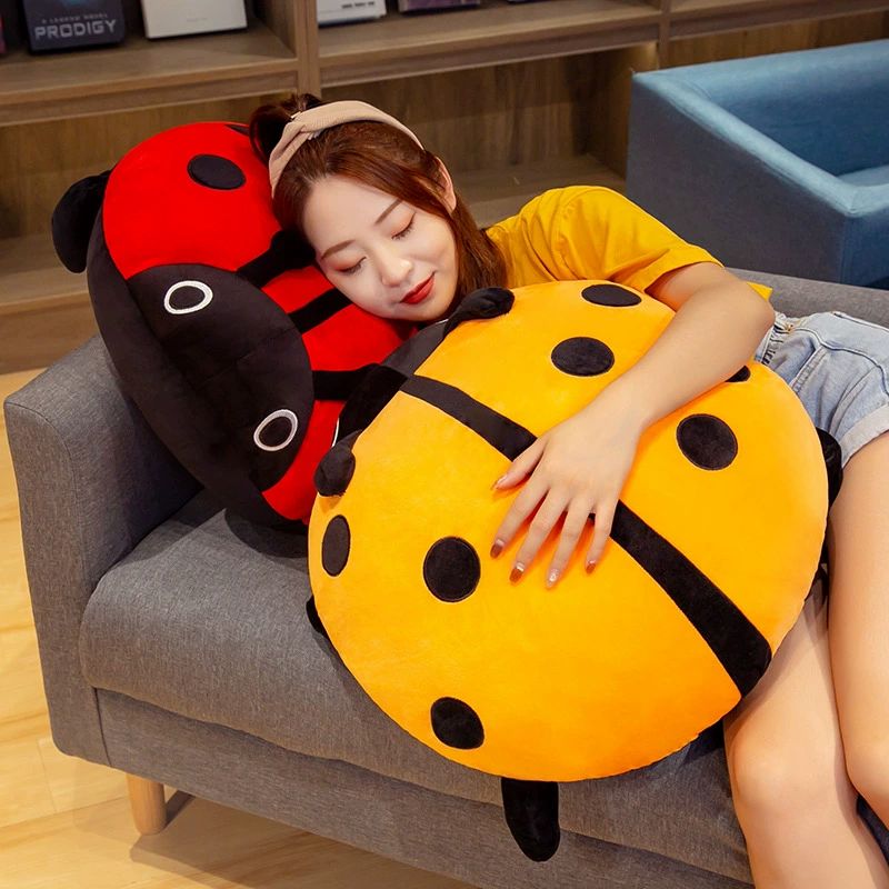 선물 인형 무당벌레 촉감좋은 곤충 대형 모찌 애착인형 바디필로우 곤충모형 레드 40cm - 상세 이미지 5