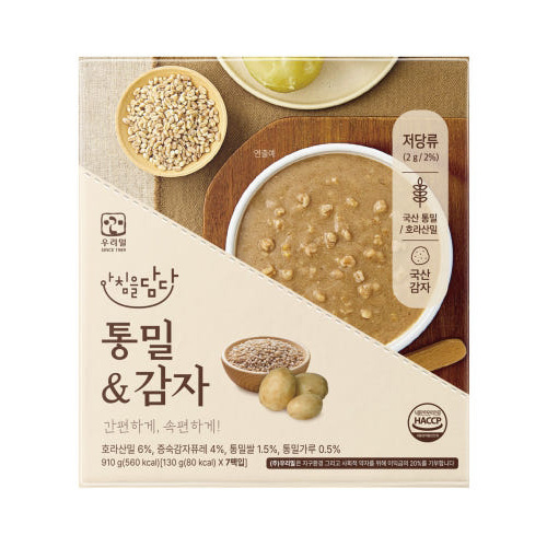 우리밀 아침을담다 통밀&감자 910g  1박스(7개입)[원산지:국산] [서울샵]