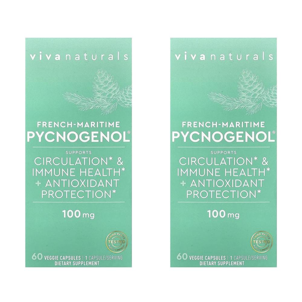 비바내추럴 피크노제놀 프랑스 해송 소나무 껍질 추출물 100mg Pycnogenol 60정 (2개) - 상품 이미지