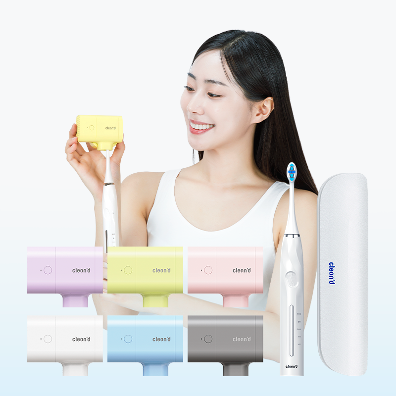[클린디 체험패키지] 전동칫솔 스윙45 + 휴대용 칫솔살균기 윈디 제품 이미지