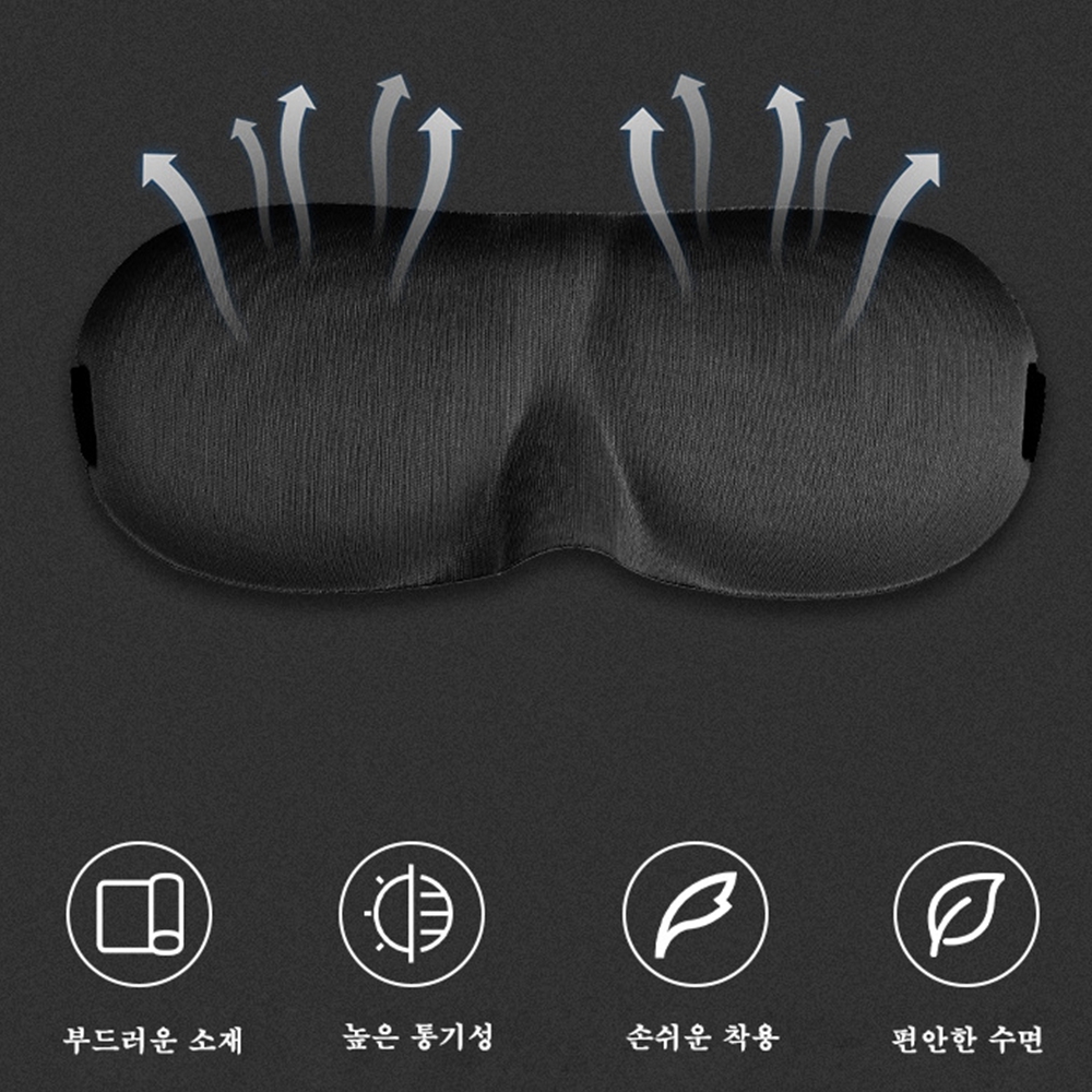 비행기안대 3D입체 숙면눈가리개 눈가림패치 이미지 8