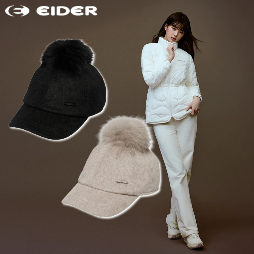 아이더 여성 모자 겨울 방한 캐주얼 방울 펠트 캡