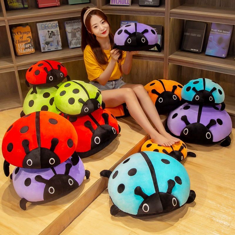 선물 인형 무당벌레 촉감좋은 곤충 대형 모찌 애착인형 바디필로우 곤충모형 레드 40cm - 상세 이미지 2