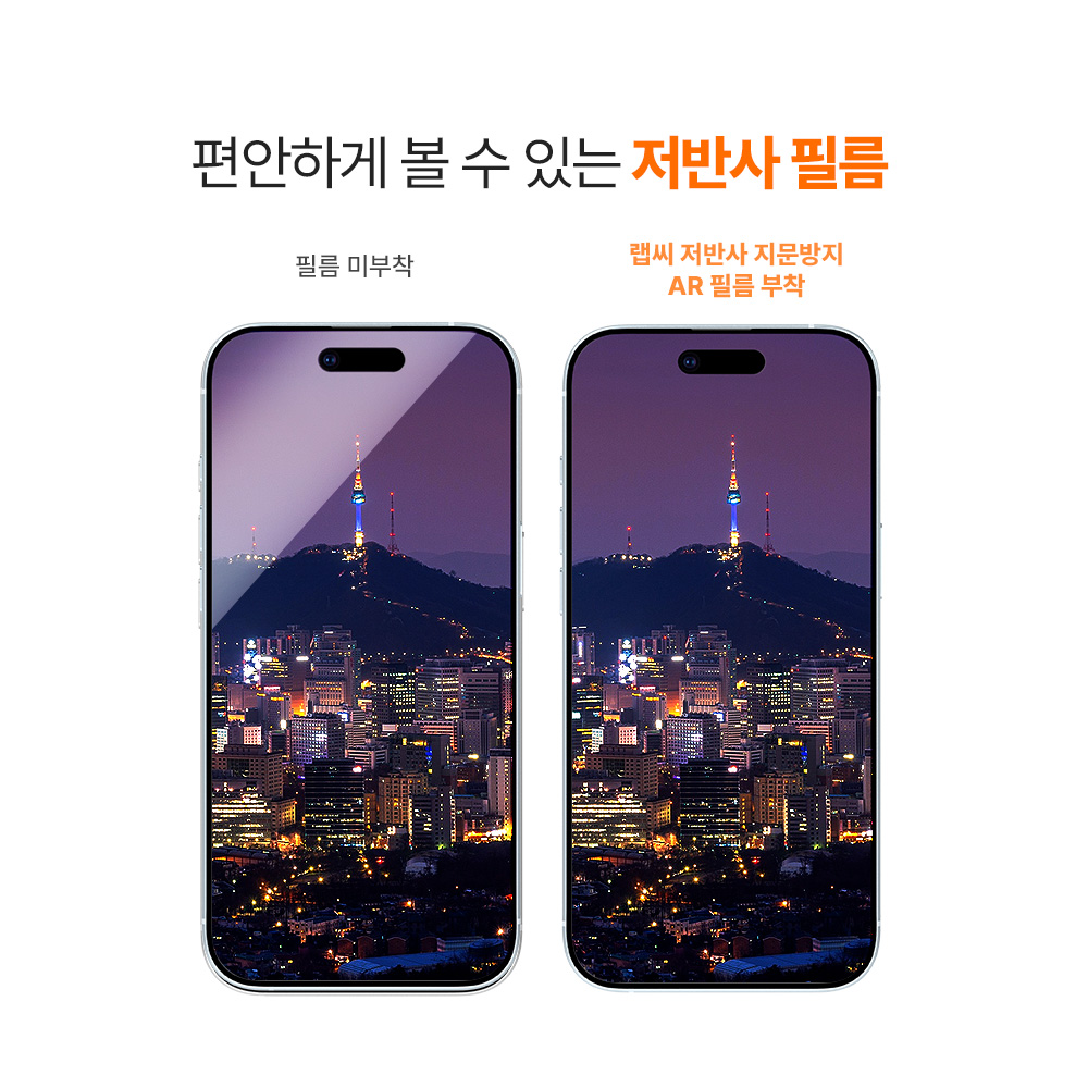 랩씨 지문방지 저반사 액정보호필름 C-Skin 아이폰 에어, 3매입 - 상세 이미지 5