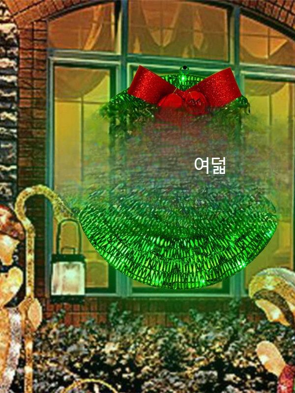 크리스마스 LED 리스 장식 50cm 40cm 인형 모델 장식용 트리 고급 왕리본 산타 할아버지 화환 문장식 파티 꾸미기 눈사람 - 상세 이미지 4