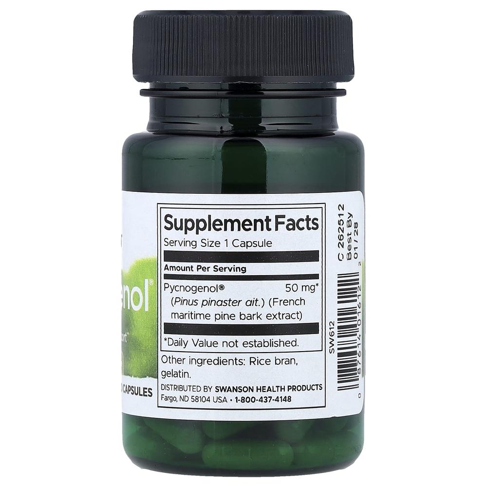 스완슨 피크노제놀 프랑스 해송 소나무 껍질 추출물 50mg Pycnogenol 50정 (2개) - 상세 이미지 3